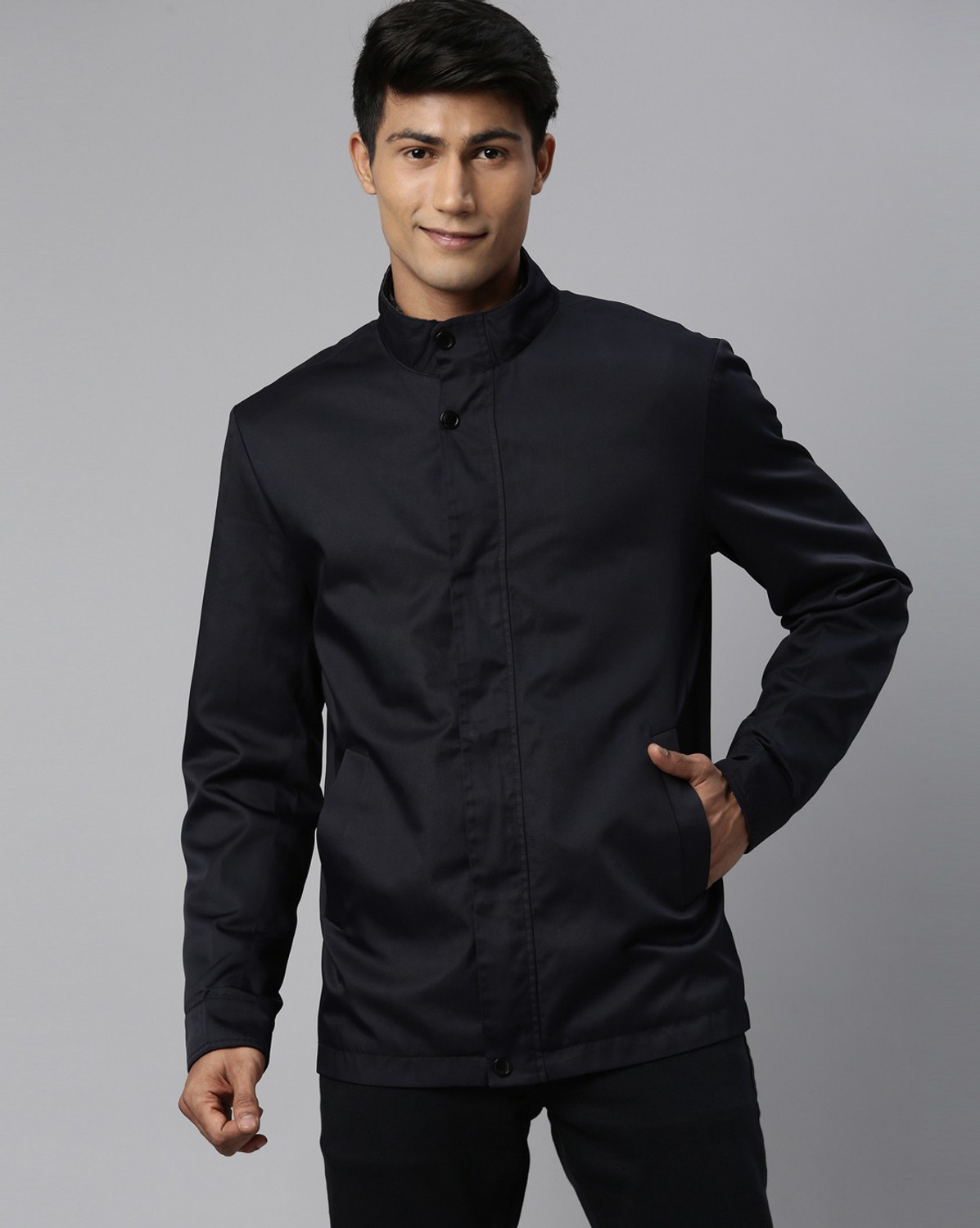 Image of RARE RABBIT Men Solid Bomber Jacket