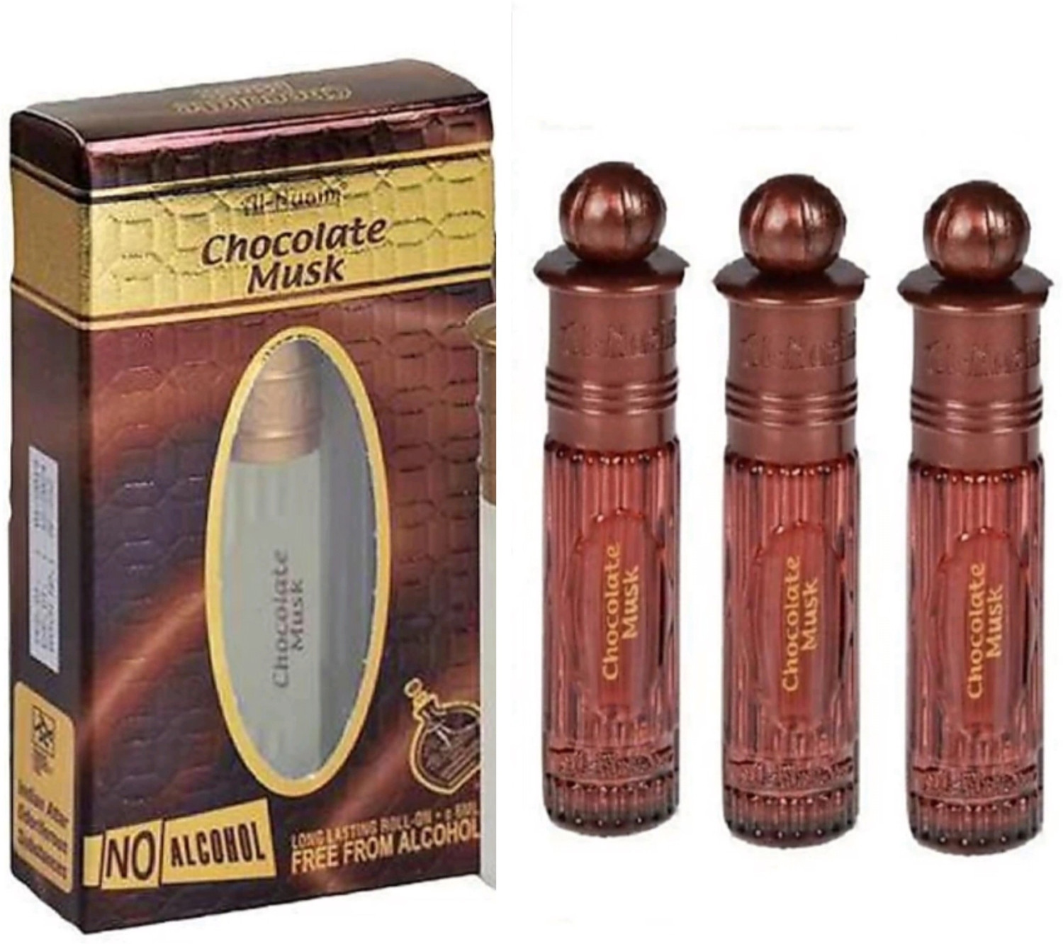 Image of Al-Nuaim Chocolate Musk Attar for Men and Women (New Edition) Herbal Attar (Fruity)