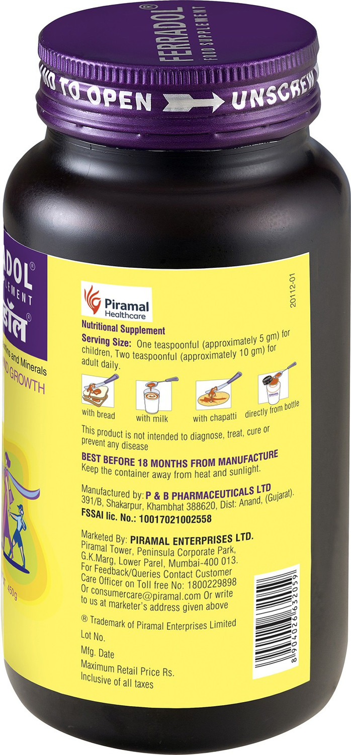 Image of FERRADOL Food Supplement for Energy and Growth (450 g)
