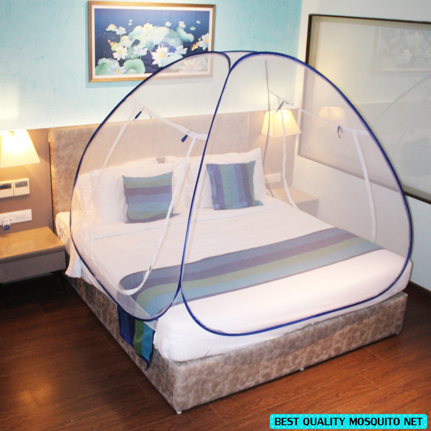 Image of Silver Shine Polyester Adults Mosquito Net (Brown)