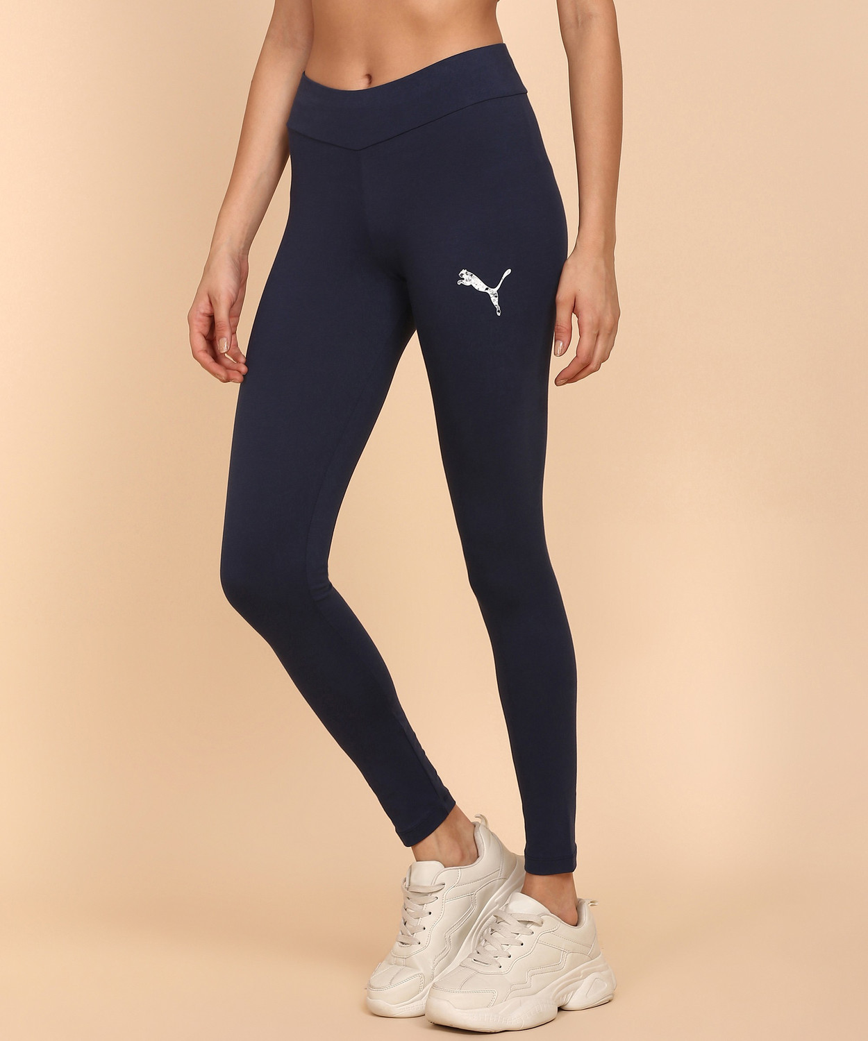 Image of PUMA Solid Women Blue Tights