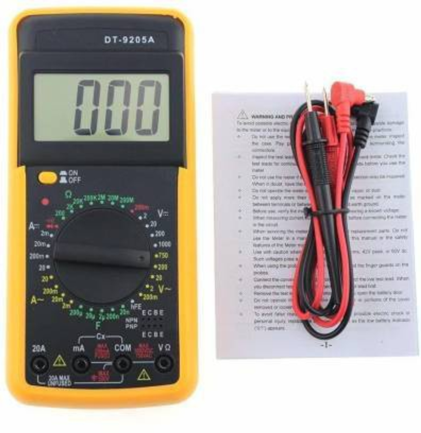 Image of AKT UNITY MAS830L Digital Multimeter (Orange 2000 Counts)