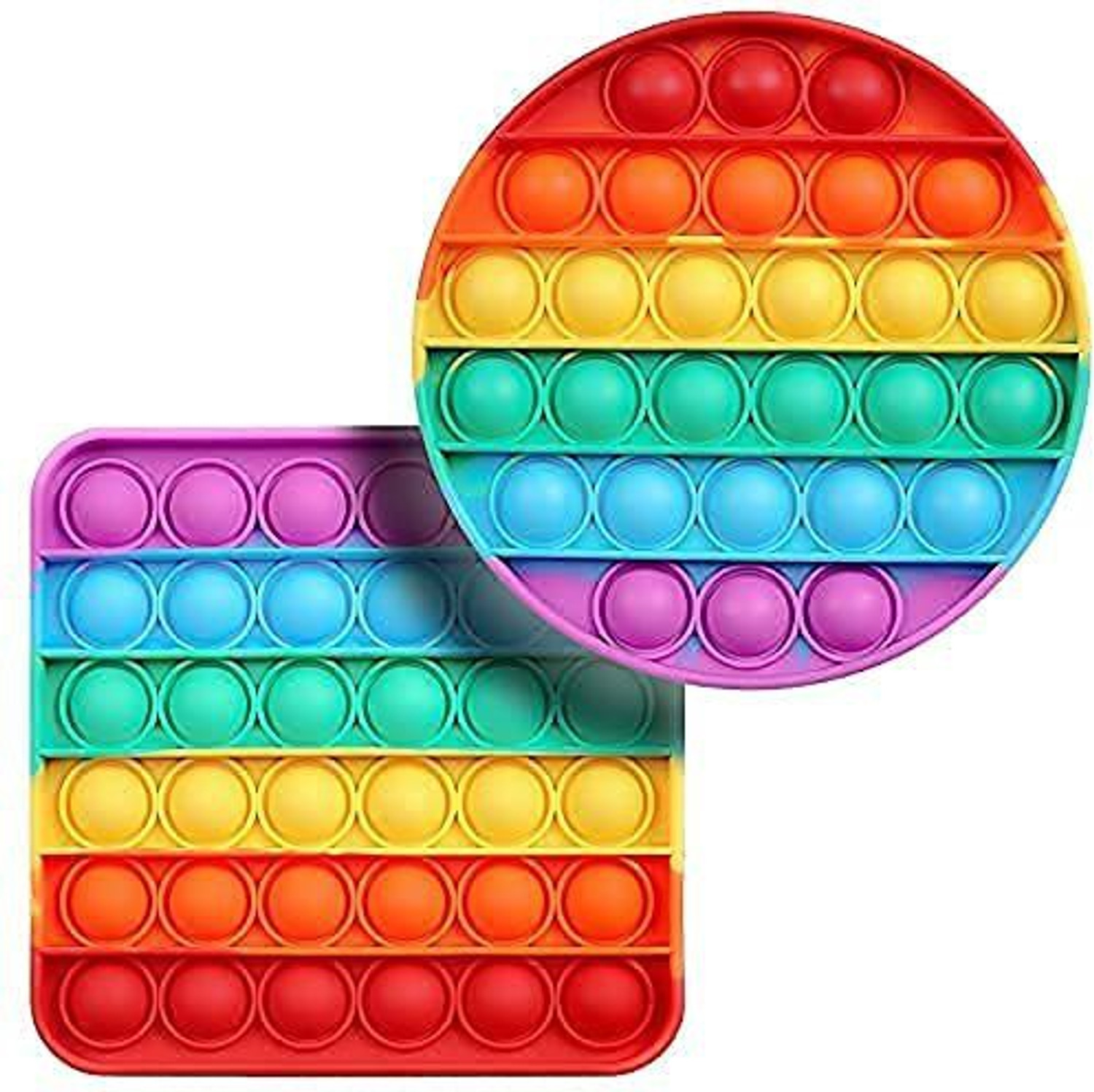 HIM TAX Silicone Push Pop Bubble Fidget Sensory Toy for Autism ,Stress Reliever ,Squeeze Anti-Anxiety Toy for Kids (CHORAS+ROND COMBO POP IT) POP…
