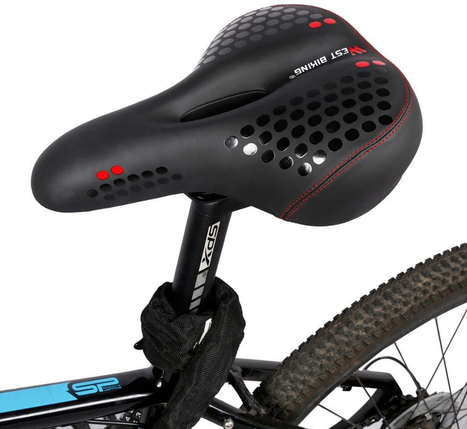 keycraze West Biking Black Gel Bike Seat Saddle - Image 1
