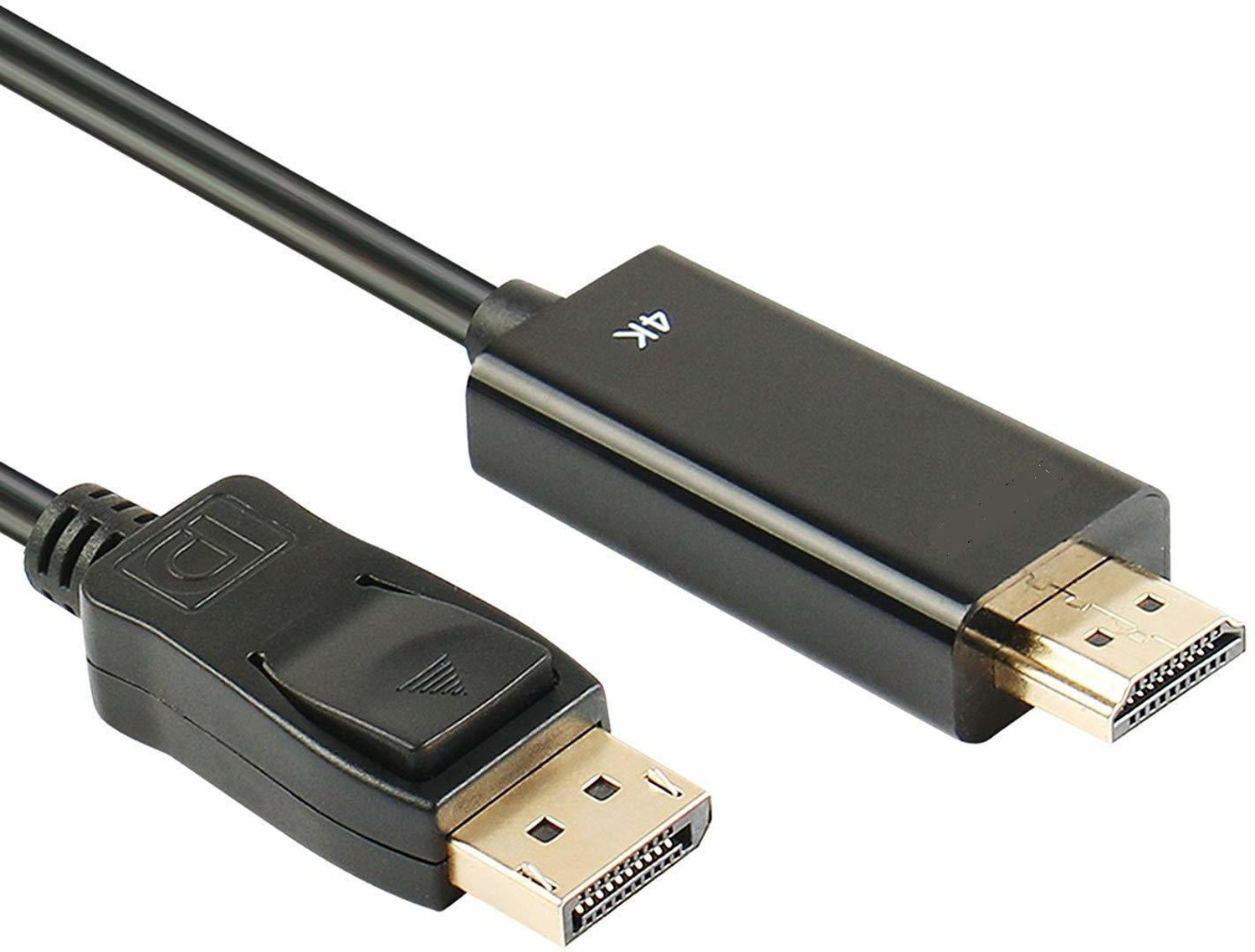 Image of BALRAMA HDMI Cable 1.7 m (DP) Display Port Male to HDMI Cable Male Port 1080P (Compatible with HDTV, Smart-TV, Projector, Laptop, Desktop, HD-Monitor, Gaming Device, Black, NA)