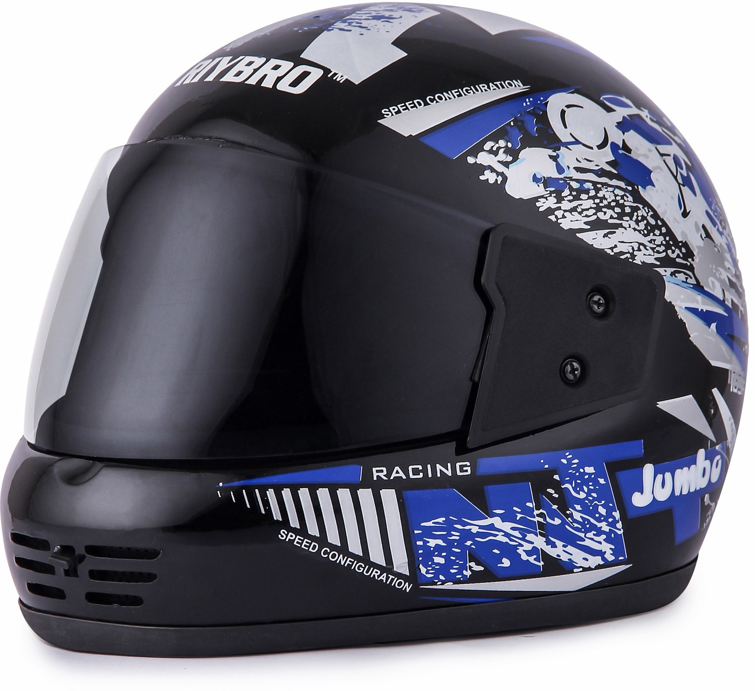 Image of Riybro Full Face ISI Marked High Material with Adjustable strap for Men & Boy Riding Motorbike Helmet (BLACK-GREEN)