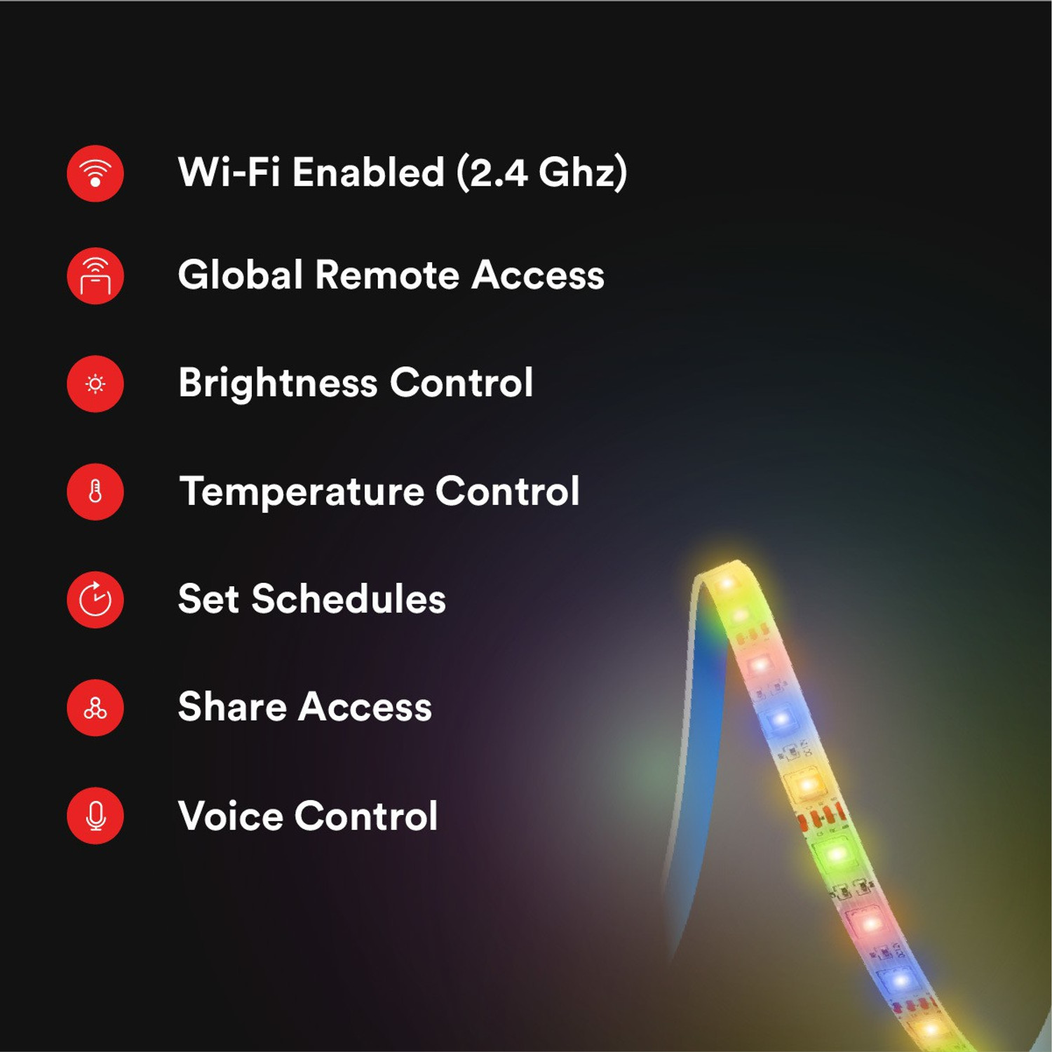Image of Zunpulse 5 meter 15W Smart LED Strip Light with App Control (Multicolour) Light Strip