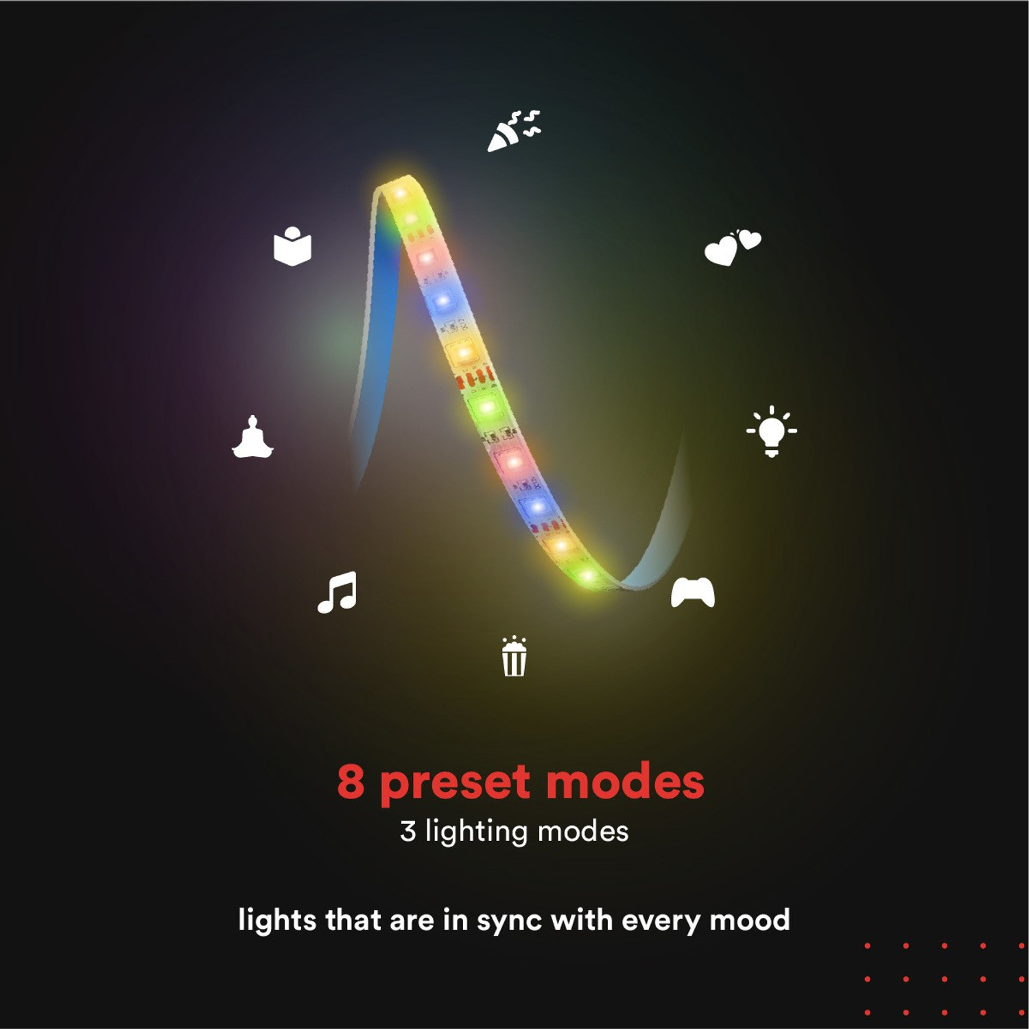 Image of Zunpulse 5 meter 15W Smart LED Strip Light with App Control (Multicolour) Light Strip