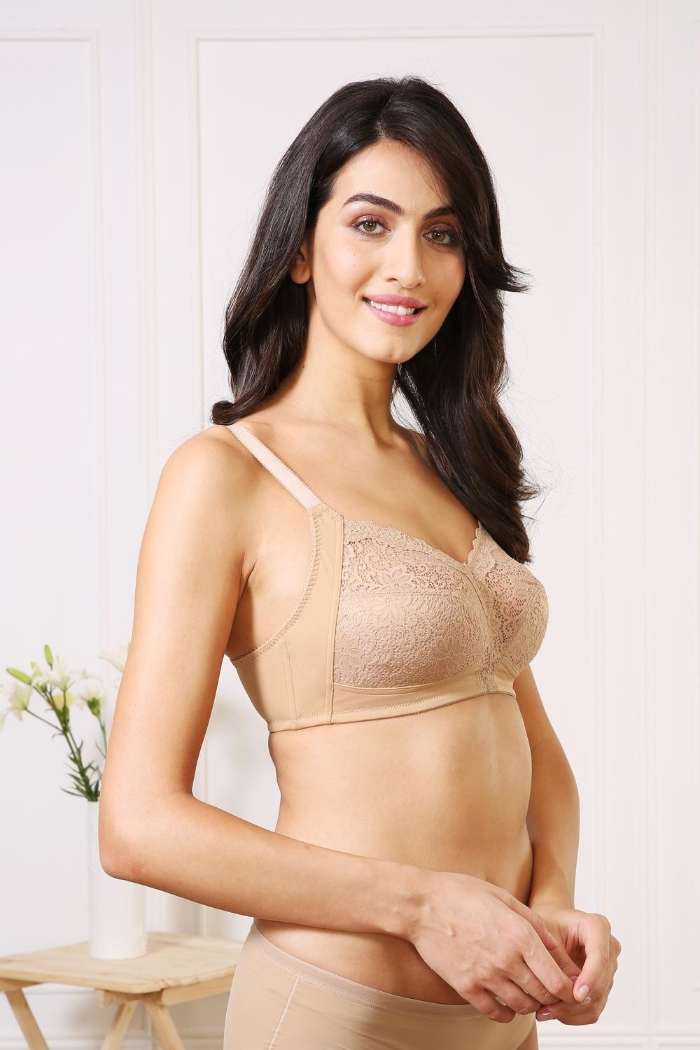 Image of VAN HEUSEN Women Full Coverage Non Padded Bra (Beige)