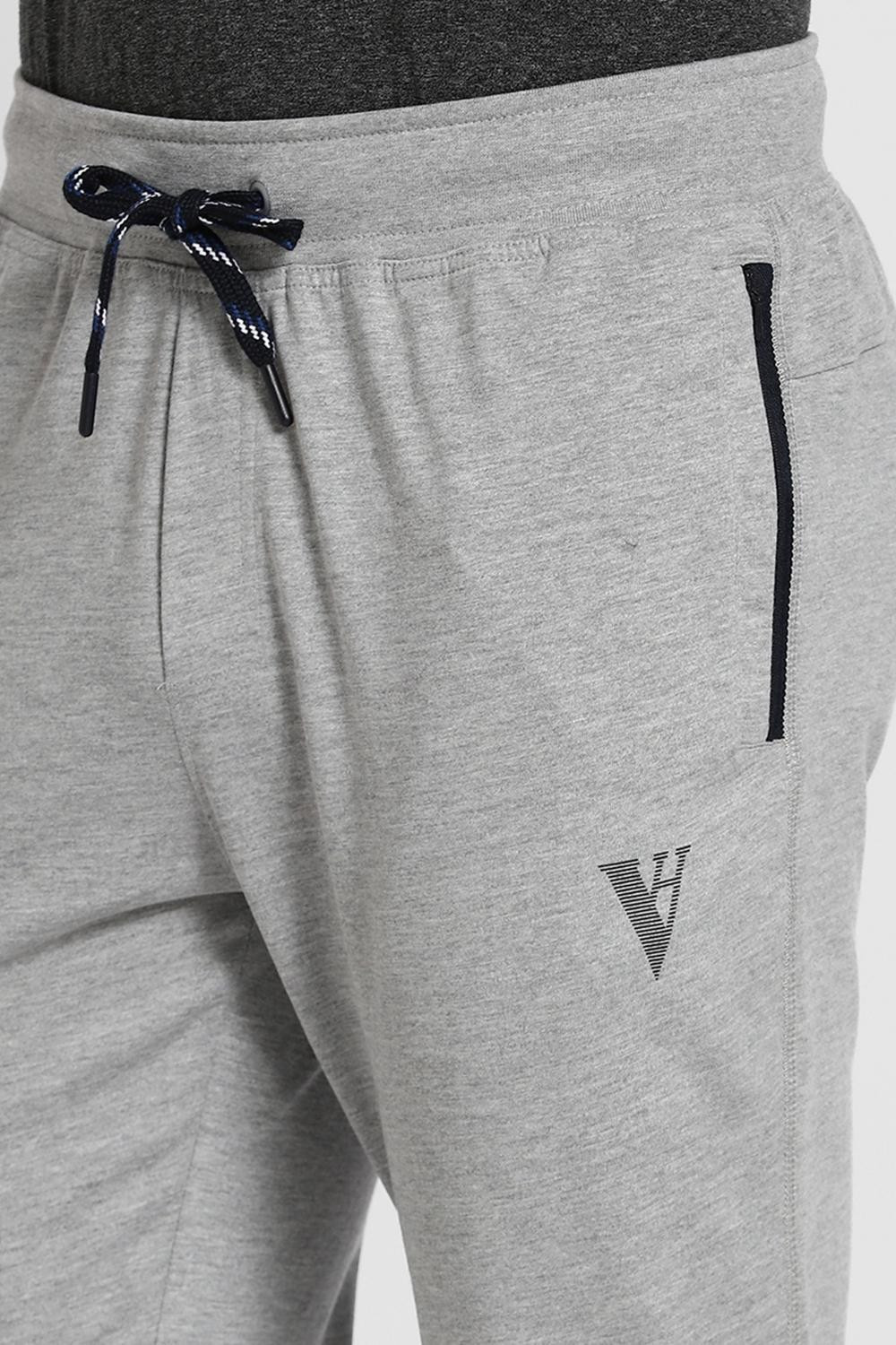 Image of VAN HEUSEN Athleisure Men Grey Solid Smart Tech Easy Stain Release Track Pants Men Solid Grey Track Pants