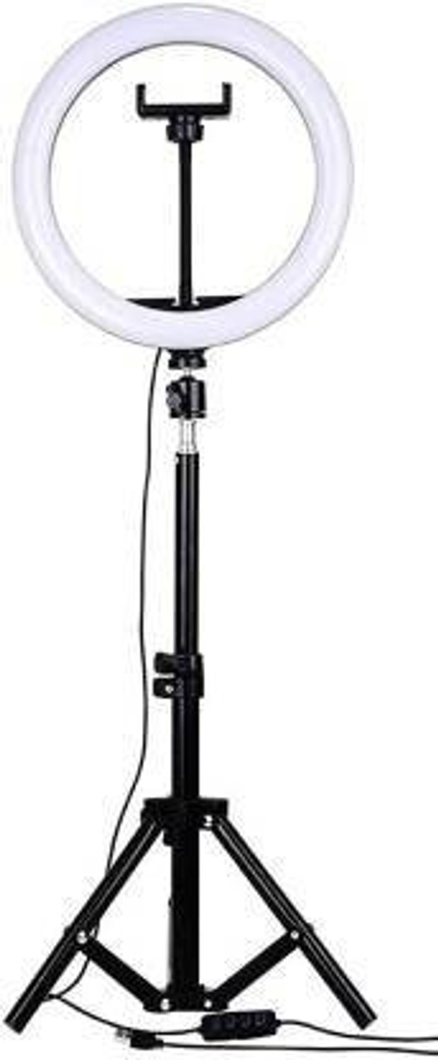 Image of SB 14 Inch LED Ring Light with 7 Ft Metal Stand 3 Mode for Studio Light Ring Flash (White)