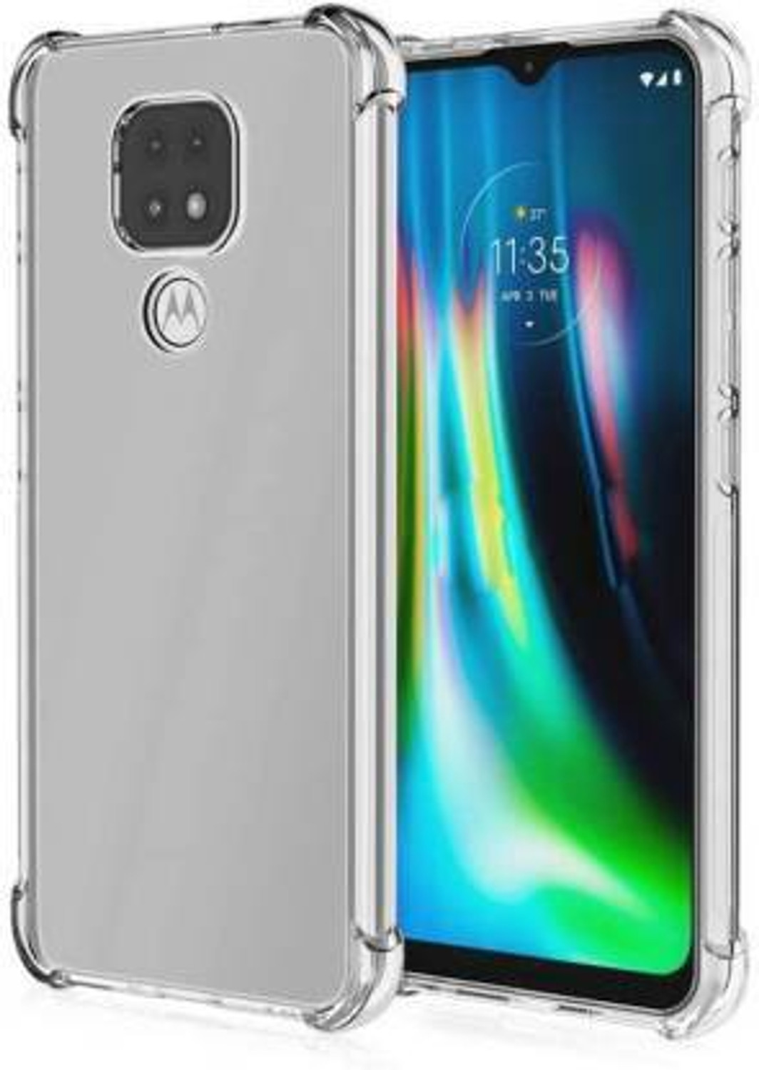 Image of Wellchoice Back Cover for Motorola Moto G9 Paly, Motorola Moto G9, Moto E7 Plus (Transparent, Grip Case, Rubber, Pack of: 1)