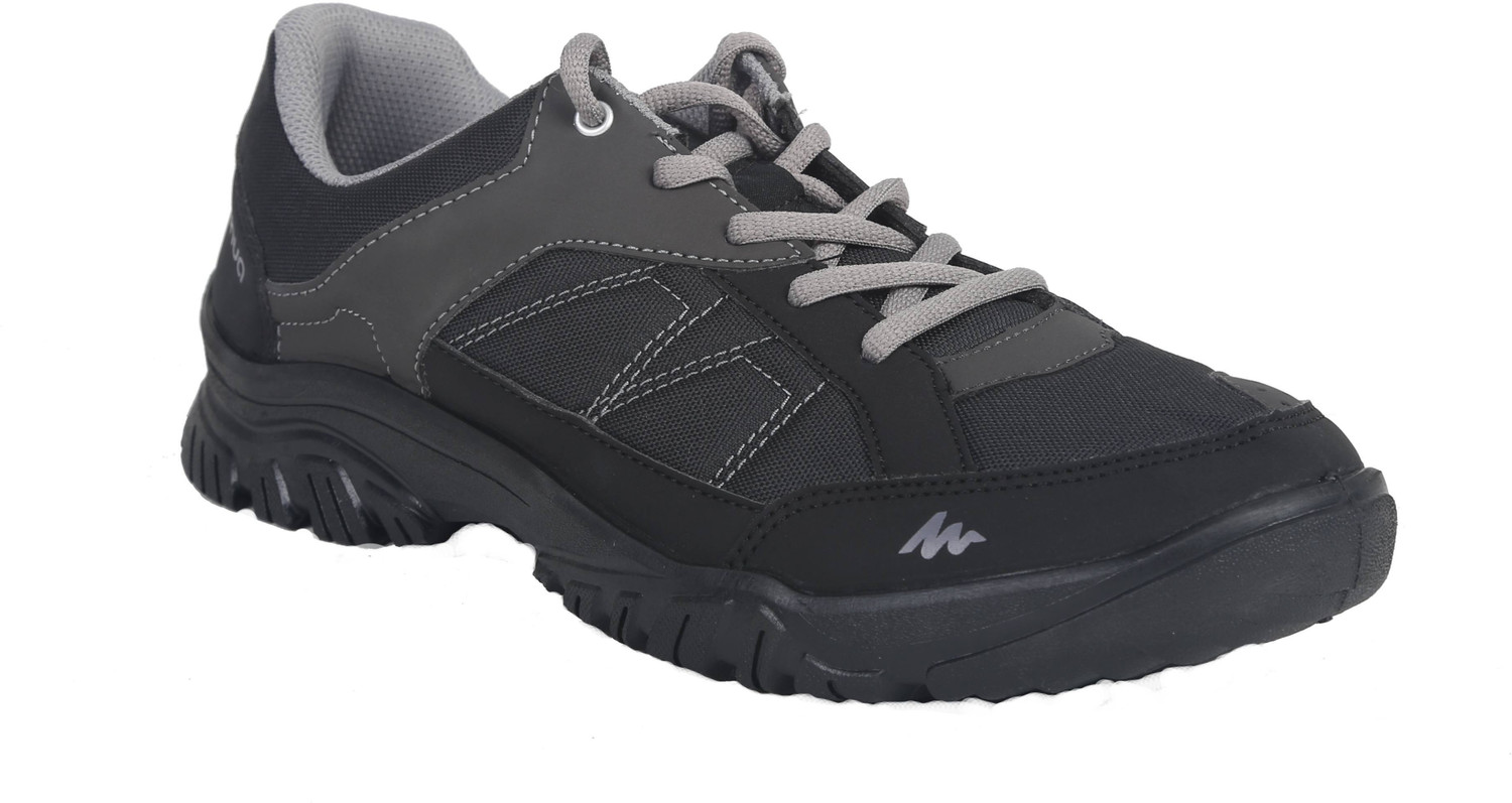 Image of QUECHUA NH 100 Hiking & Trekking Shoes For Men (Black , 10.5)