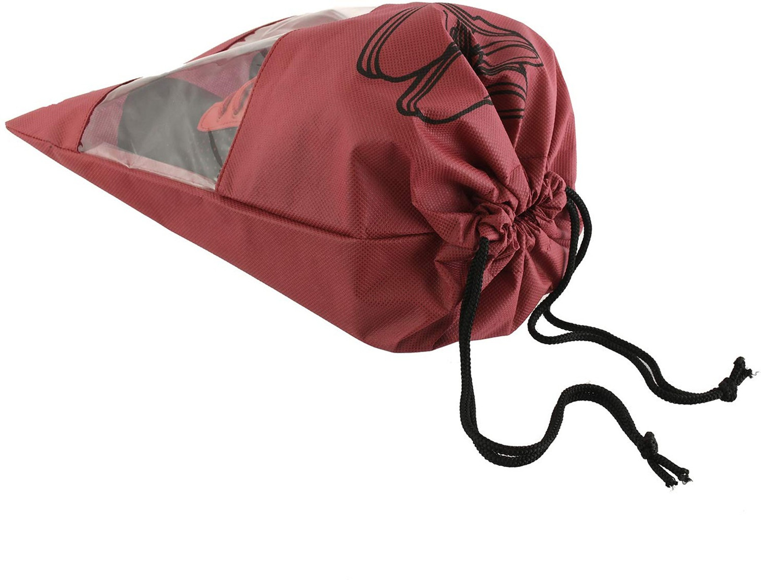 Image of Unicrafts Shoe Cover 6 Piece Travel Shoe Bag Non Woven Shoe Storage Covers Portable Shoe Pouch for Travelling and Footwear Pack of 6 Pc Maroon Shoe Cover for Travel Maroon 06 (Maroon)