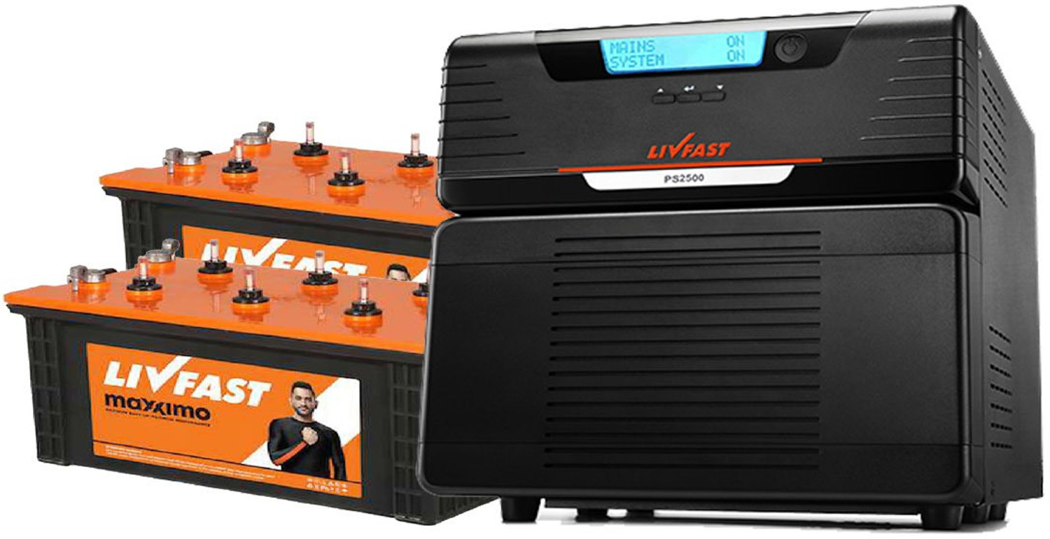 Image of SMARTEN-Fusion is the future SAVER+ 2675 / 24V Dual Battery Supports, 70A Solar Controller, Inverter For Heavy Load Use with 36 Months Warranty Solar Compatible Pure Sine Wave Inverter (2650 VA)