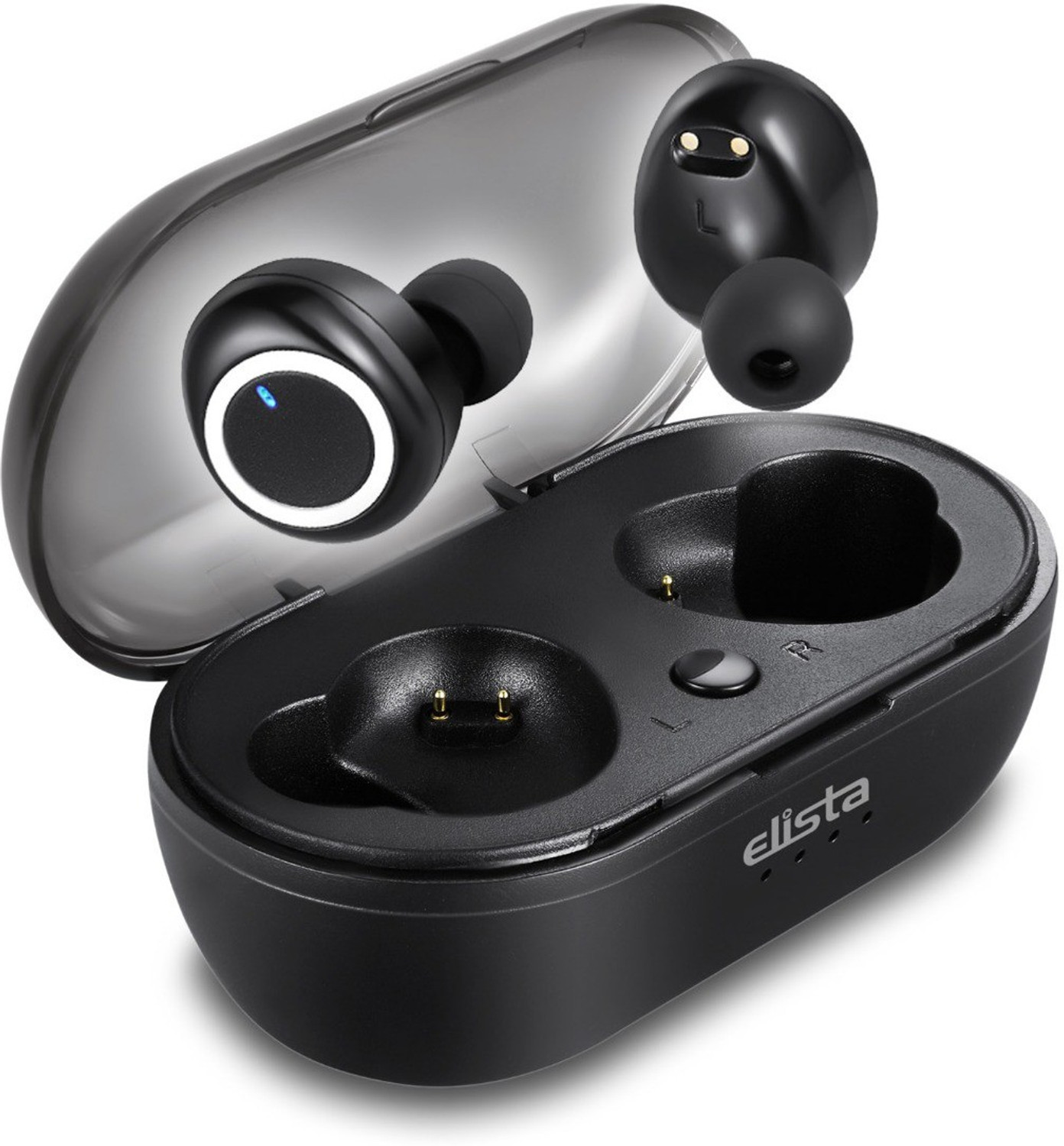 Image of Elista Earbud Aerospace ELS TWS201 Bluetooth Headset (Black, White, True Wireless)