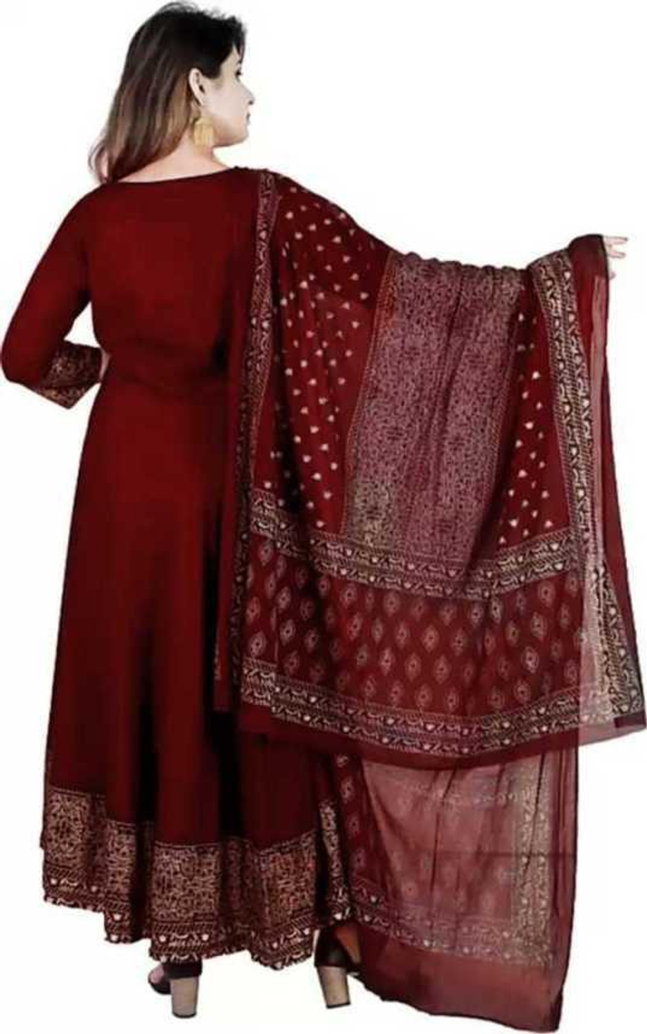 Image of NIKORA Women Viscose Rayon Kurta Dupatta Set