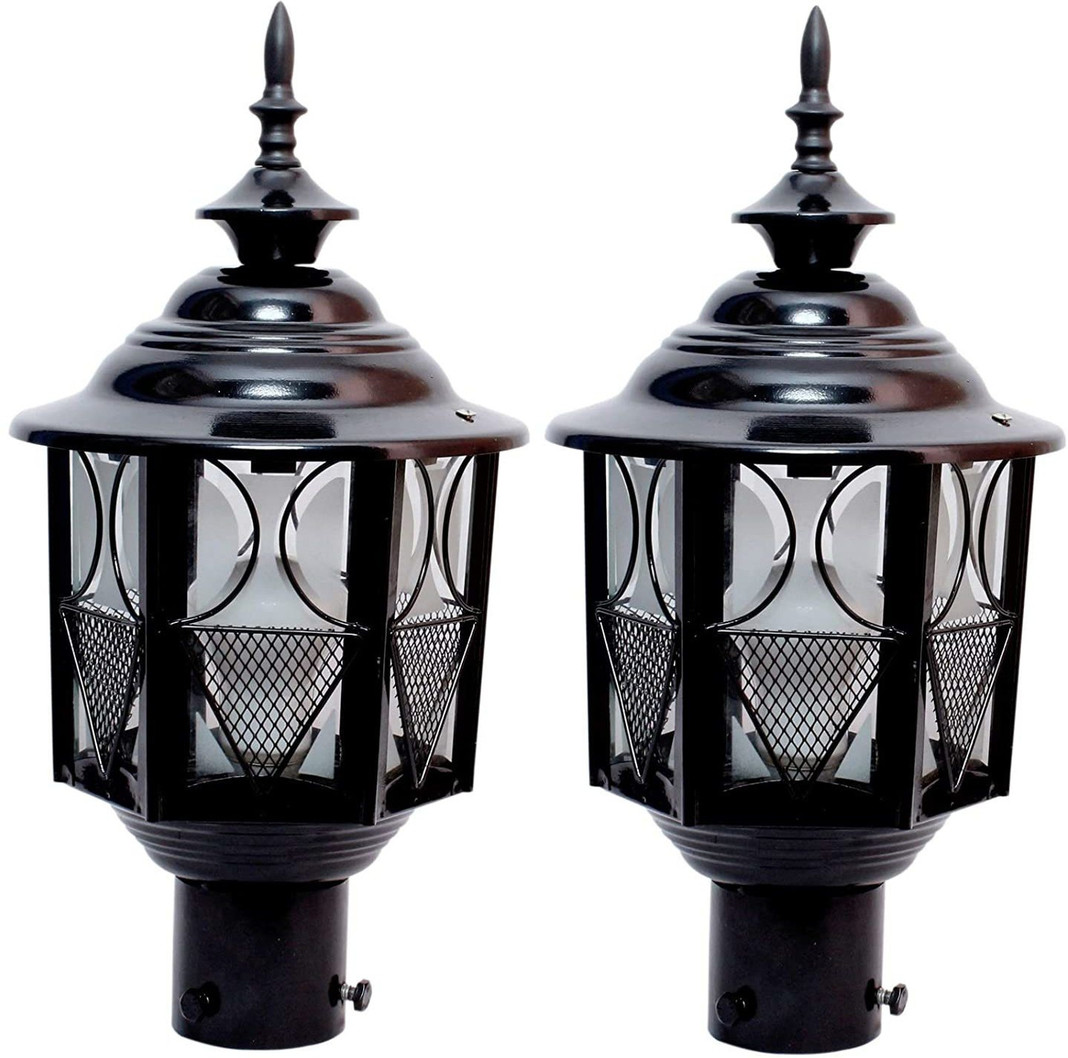 Image of DENICRAAS 00002 Gate Light Outdoor Lamp (Silver)