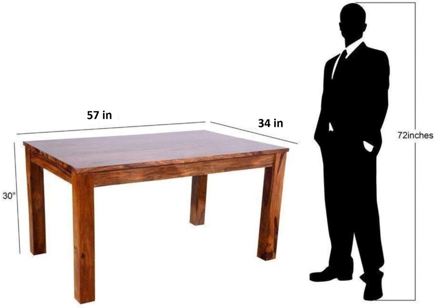 Image of Wood Print Premium Dining Room Furniture Wooden Dining Table with 6 Chairs Solid Wood 6 Seater Dining Set (Finish Color -Honey Finish, DIY(Do-It-Yourself))