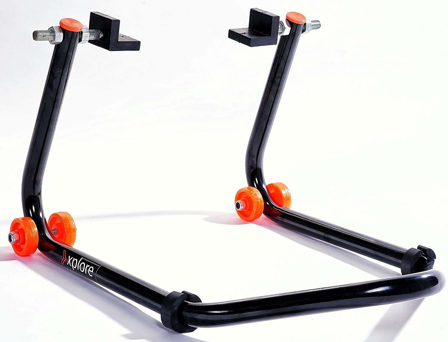 Image of Xplore Universal Rear Economy Paddock Stand With Swing Arm Rest For Bikes Upto 200KG (Black) Bike Storage Stand (Floor Mount)