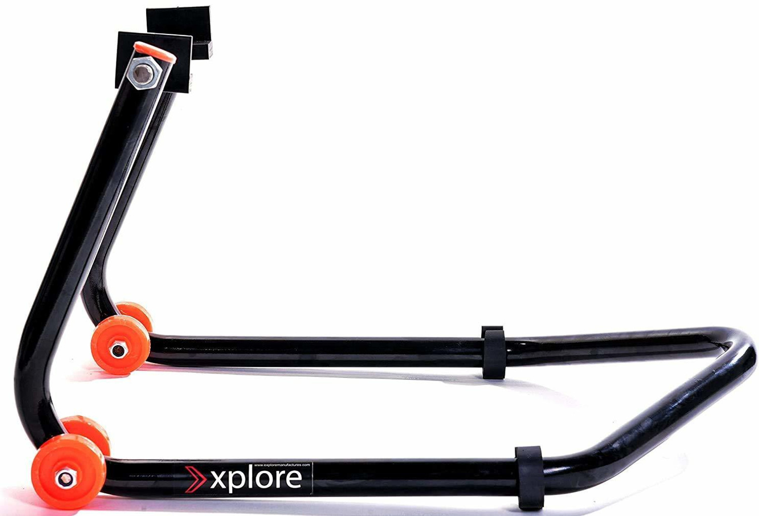 Image of Xplore Universal Rear Economy Paddock Stand With Swing Arm Rest For Bikes Upto 200KG (Black) Bike Storage Stand (Floor Mount)