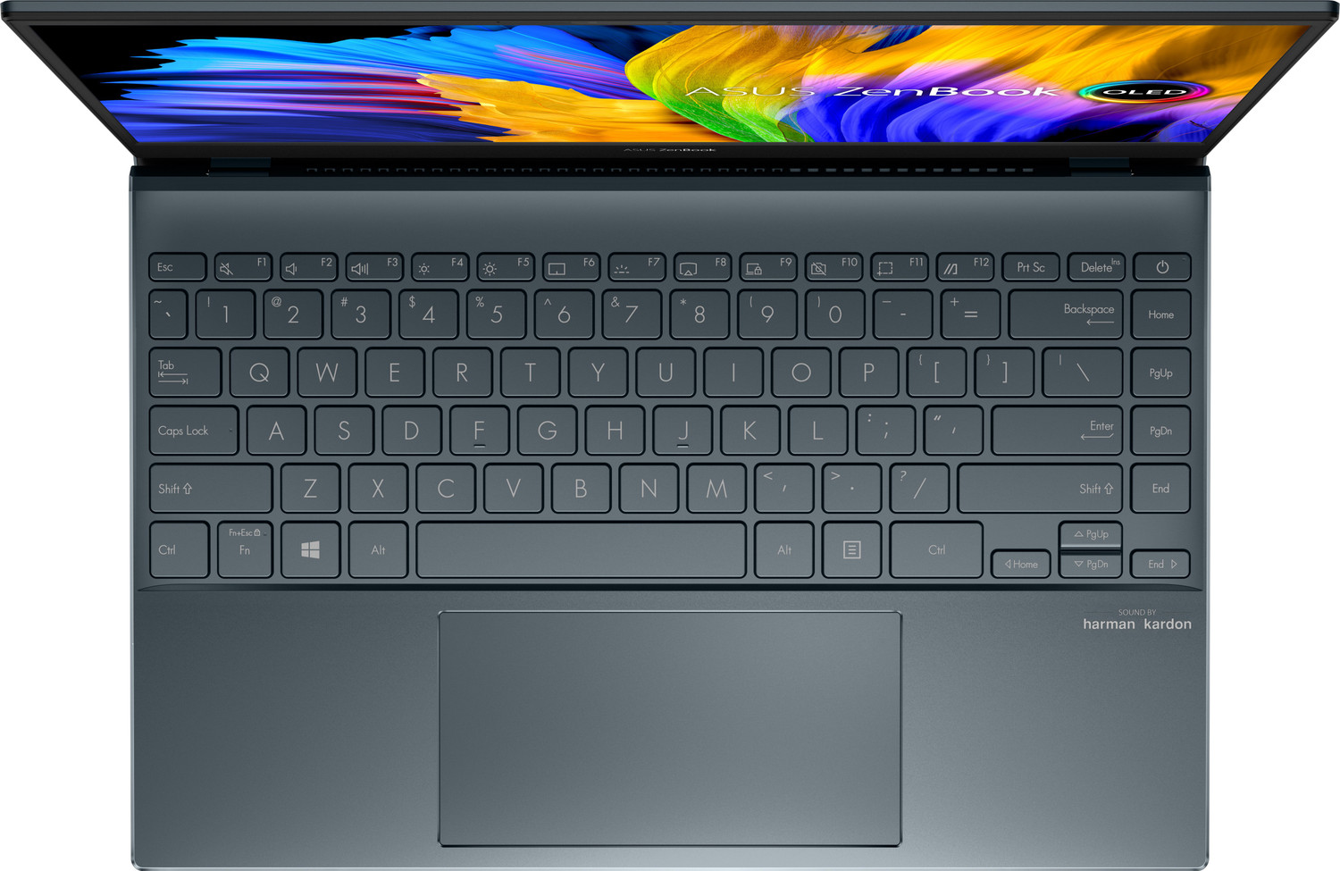 Image of ASUS Zenbook AMD Ryzen 5 Hexa Core 5600U - (16 GB /512 GB SSD /Windows 10 Home) UM325SA-KG512S Thin and Light Laptop (13.3 Inch, Pine Grey, 1.14 Kg, With MS Office)
