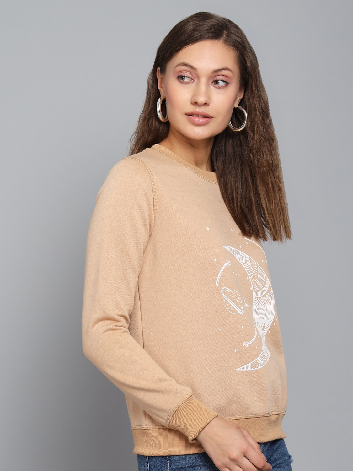 Image of KOTTY Women Full Sleeve Printed Sweatshirt