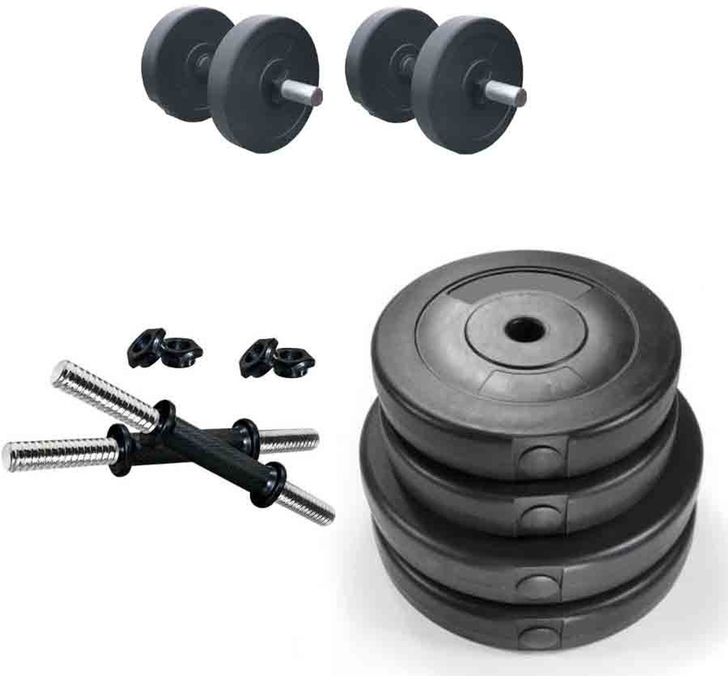 Image of BELLATRIX X 10kg Dumbbell Set | 4x 2.5kg Plates, Dumbbell Rods & Connector Adjustable Dumbbell (10 kg)