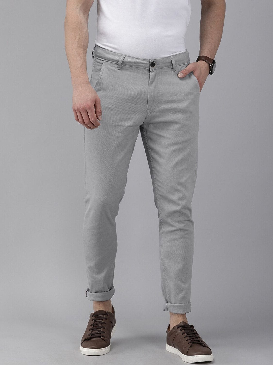 Image of Tanip Men Slim Fit Green Satin Trousers