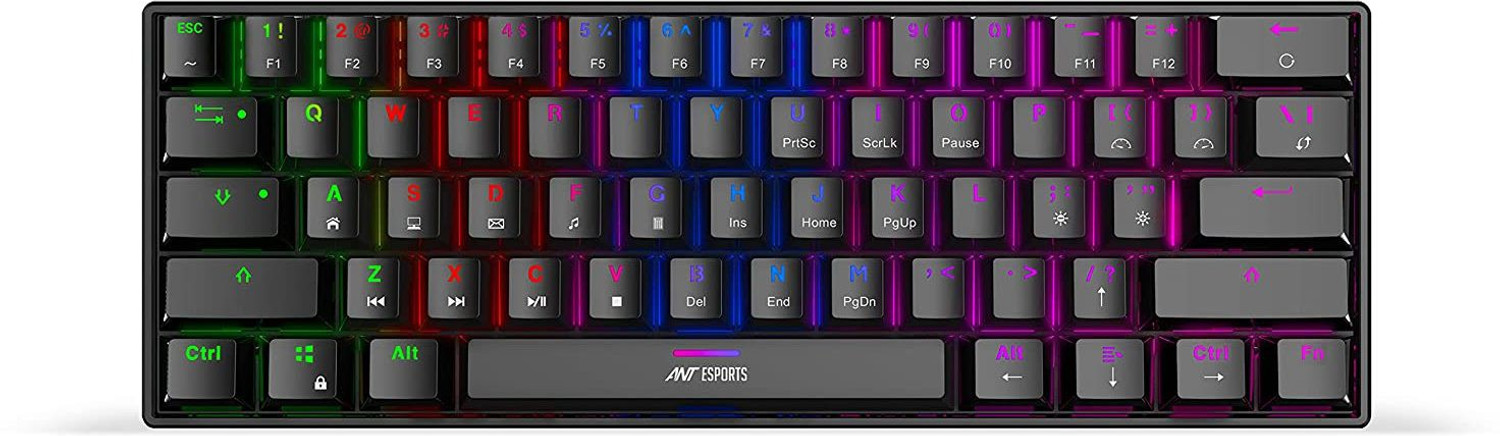 Ant Esports MK1300 Mini Blue Switch Wired USB Tenkeyless Gaming - Image 1