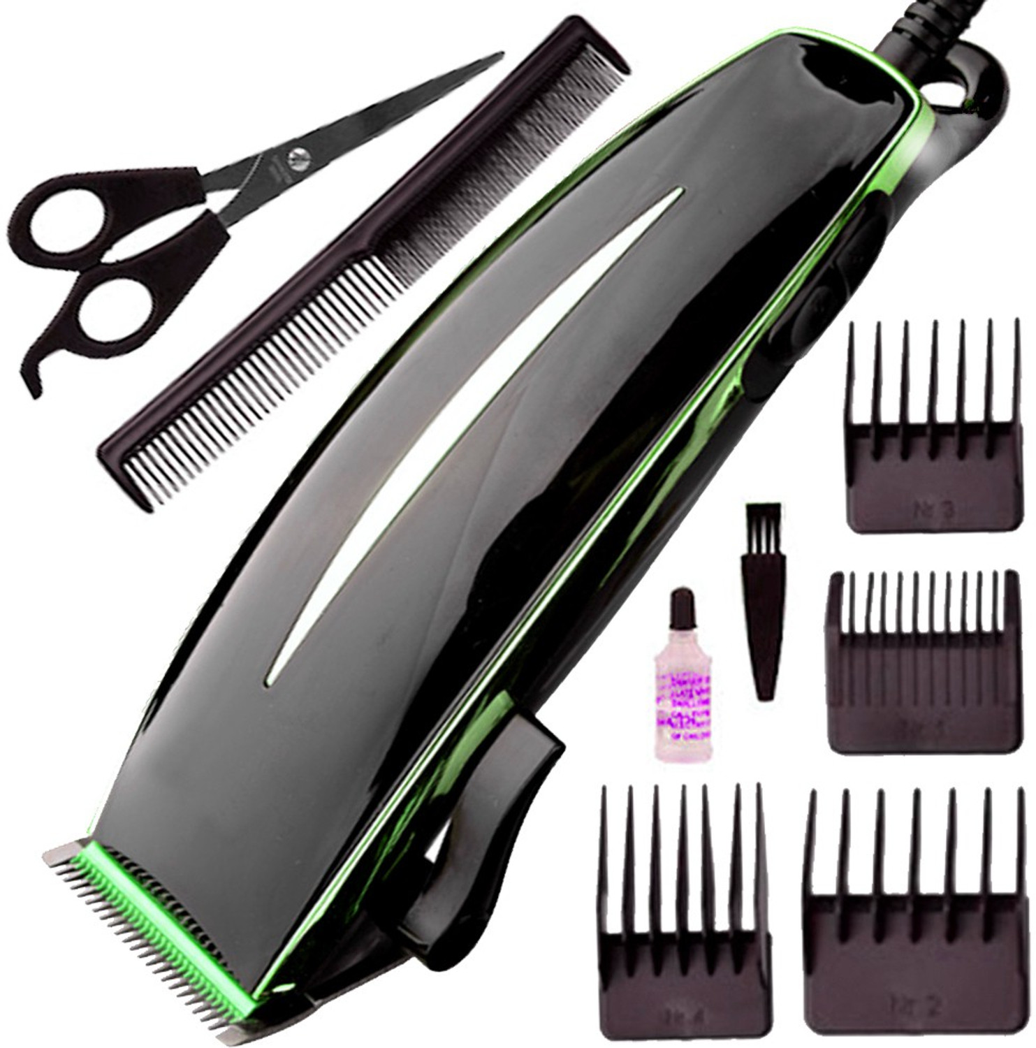 Image of Rocklight RL-C8013 PROFESSIONAL QUALITY Corded Grooming Kit (Gold) Trimmer 45 min Runtime 4 Length Settings (Gold)