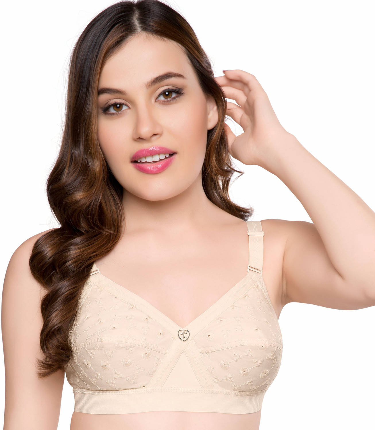Image of Trylo Women Full Coverage Non Padded Bra (White)