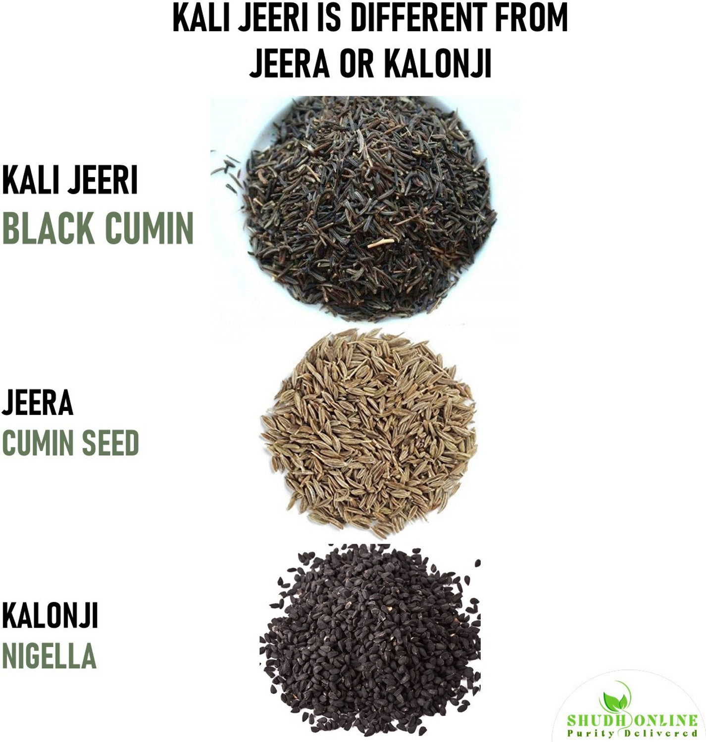 Image of Shudh Online Kali Jeera, Kali Jiri, Kadwa Kaali Jeeri, Nalla Jeelakarra, Black Cumin Seeds, Kadvi Bitter Kalo Jeeri (1000 g)