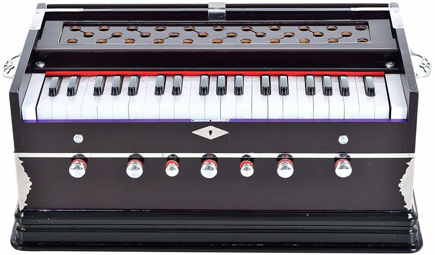 Image of SG MUSICAL NO.1 7 Stopper 3 1 /4 Octive,Double Bellow,39 Keys WITH BAGD123 TBT18 3 1 /4 Octave Harmonium (Two Fold Bellow) 3.25 Octave Hand Pumped Harmonium (Three Fold Bellow, Bass Reed, Male Reed)