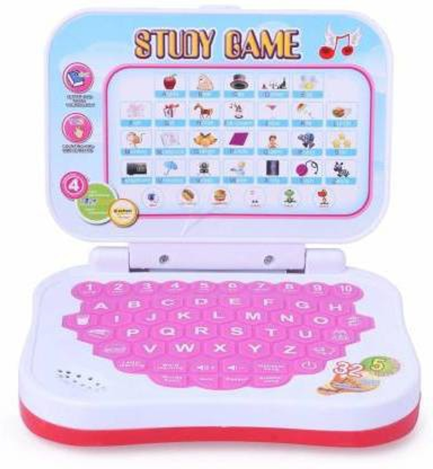 Image of K.D Tinytots 30 Activity Laptop Learning Machine Laptop with Mouse - Educational Toy (Multicolor)