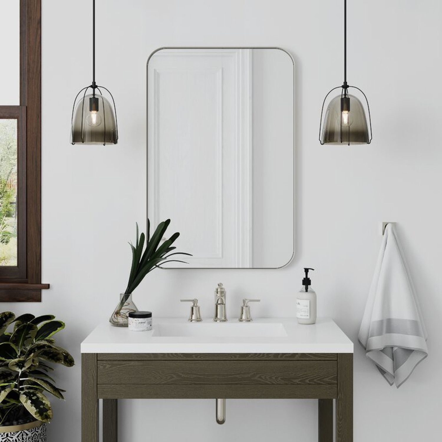 Image of Rworld 12 inch inch by 16 inch inch BEVELLED FINISH STYLISH MIRROR. Decorative Mirror Bathroom Mirror (Oval)