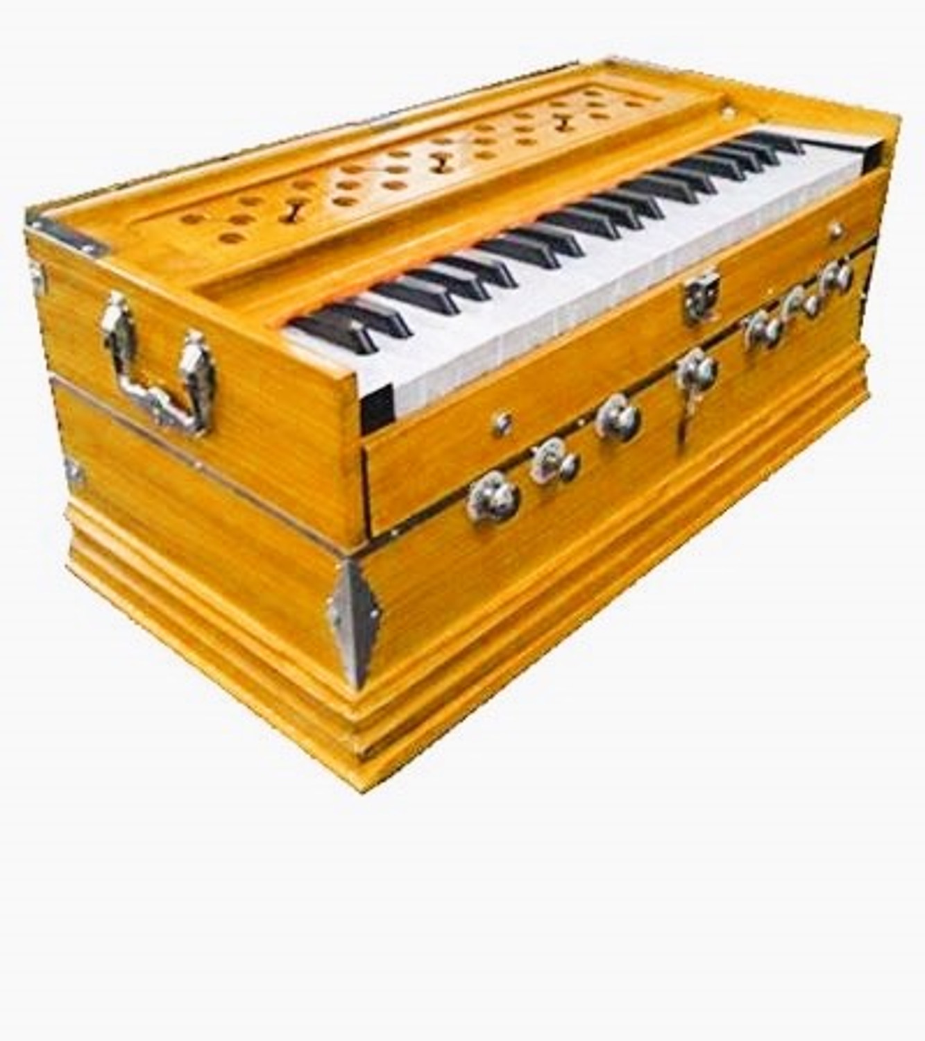 Image of SG MUSICAL NO.1 7 Stopper 3 1 /4 Octive,Double Bellow,39 Keys WITH BAGD123 TBT18 3 1 /4 Octave Harmonium (Two Fold Bellow) 3.25 Octave Hand Pumped Harmonium (Three Fold Bellow, Bass Reed, Male Reed)