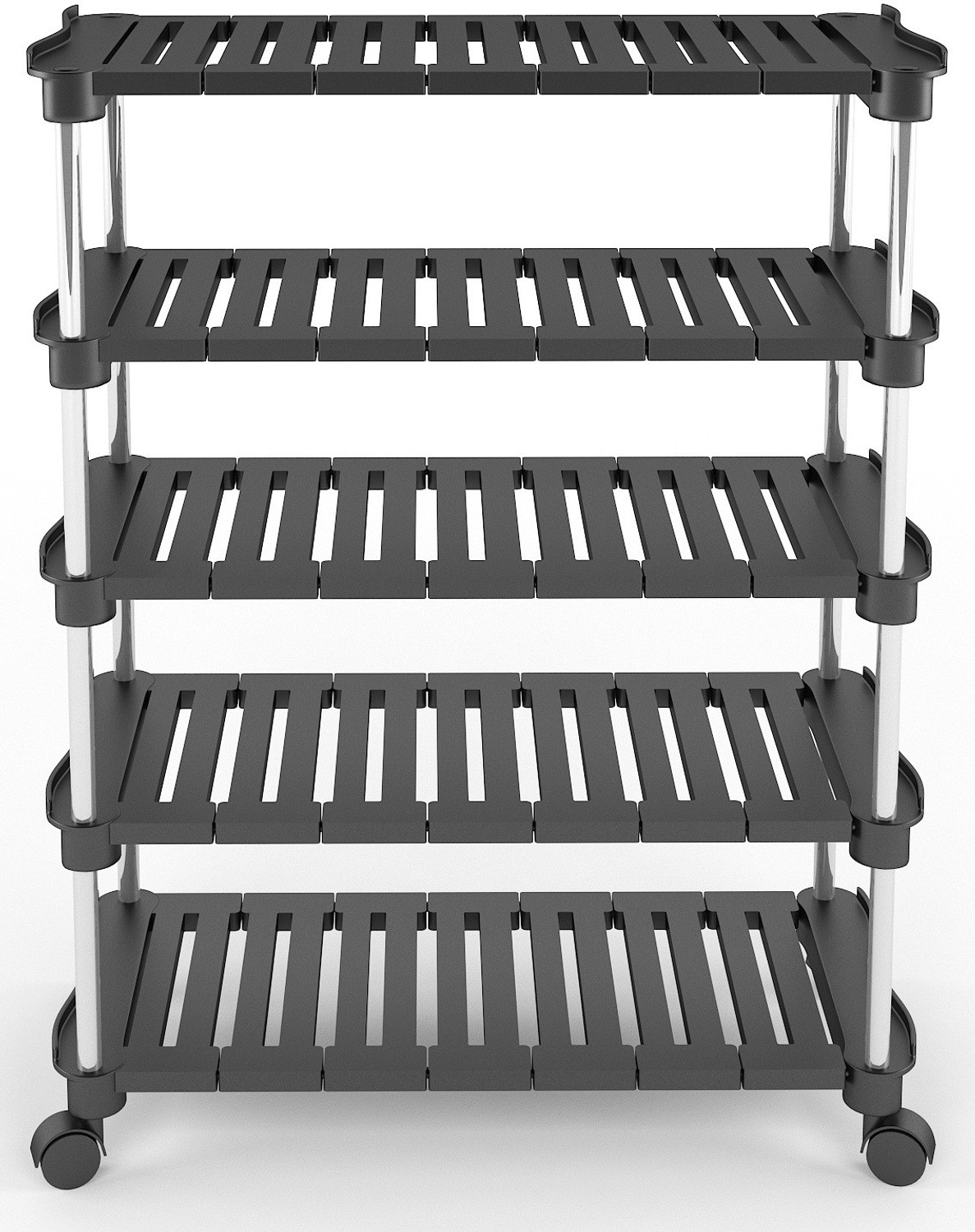 Image of TNT The Next Trend Super Smart Stackable and Durable, Easy to Assemble, Space Saving Rack Plastic Open Book Shelf (Finish Color - Black, DIY(Do-It-Yourself))