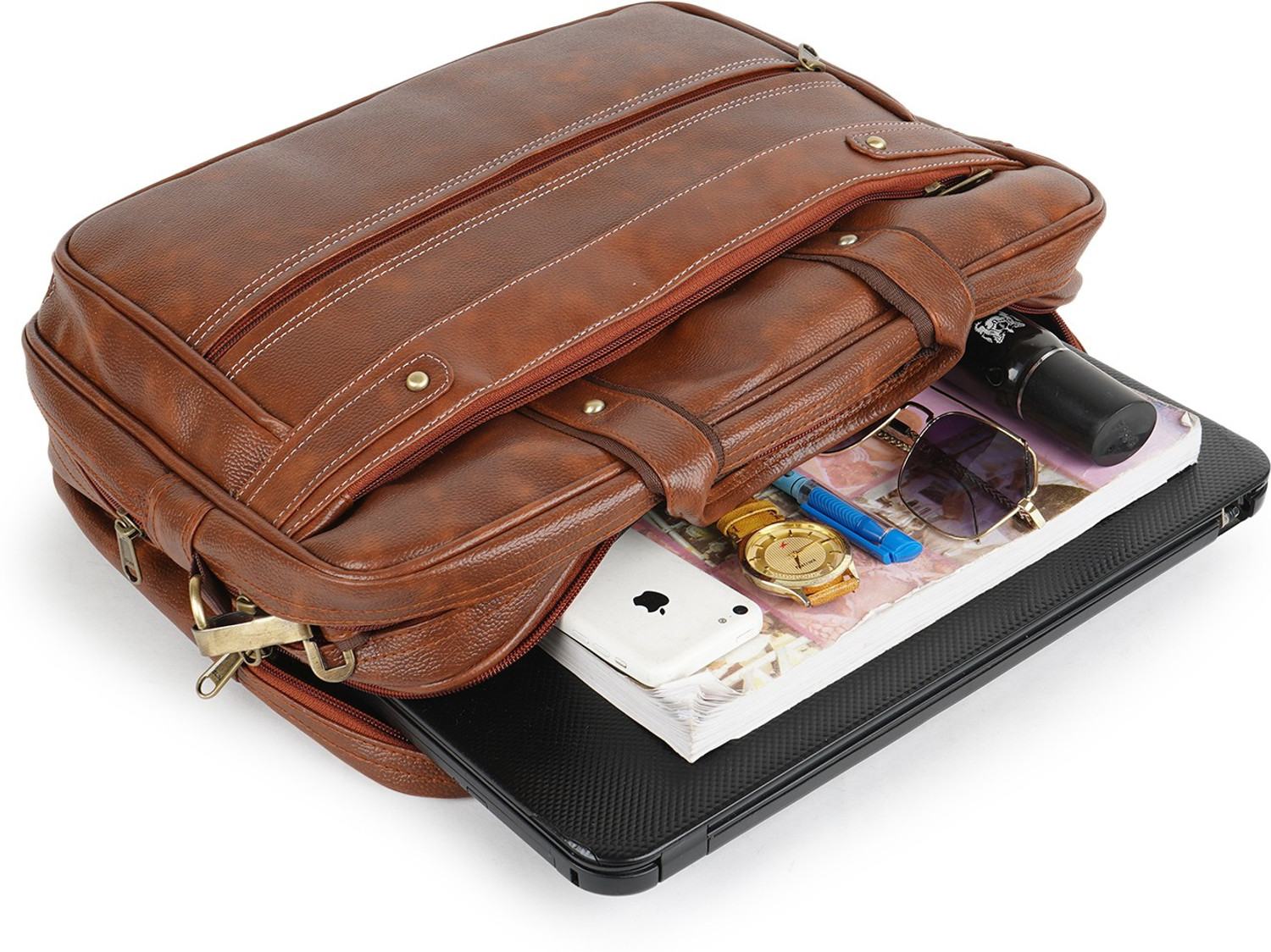 Image of Parsley Men Tan Messenger Bag (Pack of: 2)
