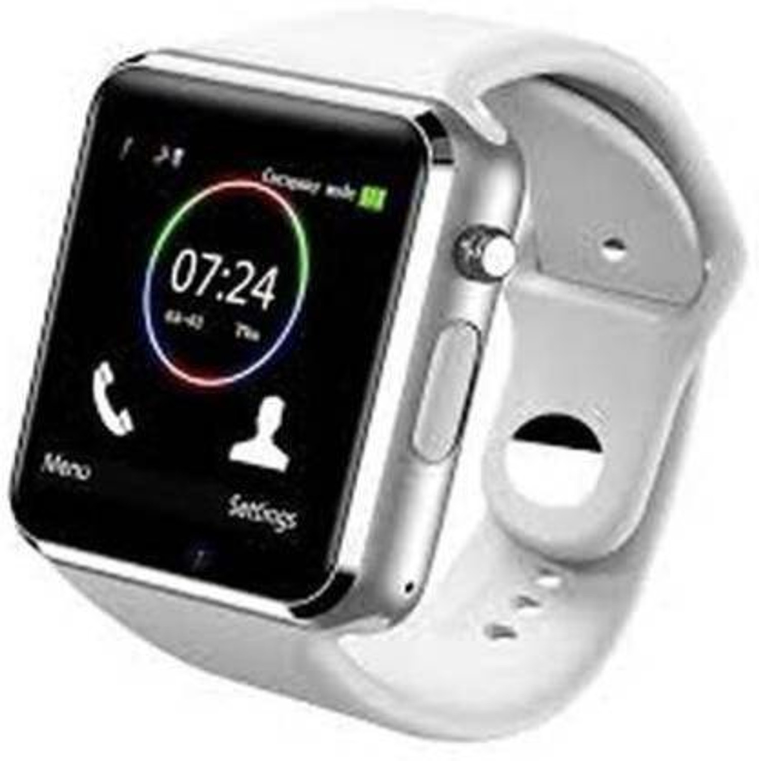Image of CYXUS 4G Camera and Sim Card Support watch Smartwatch (White Strap, free)