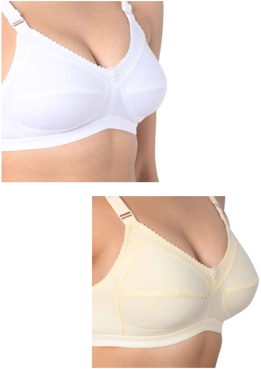 Image of Groversons Paris Beauty Women Full Coverage Non Padded Bra (Beige)