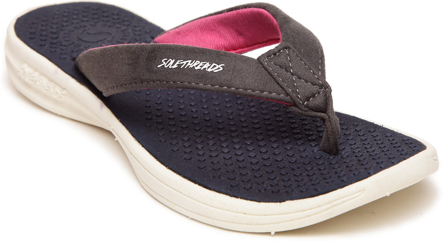 Image of SOLETHREADS REBEL Women Flip Flops (Navy , 3)