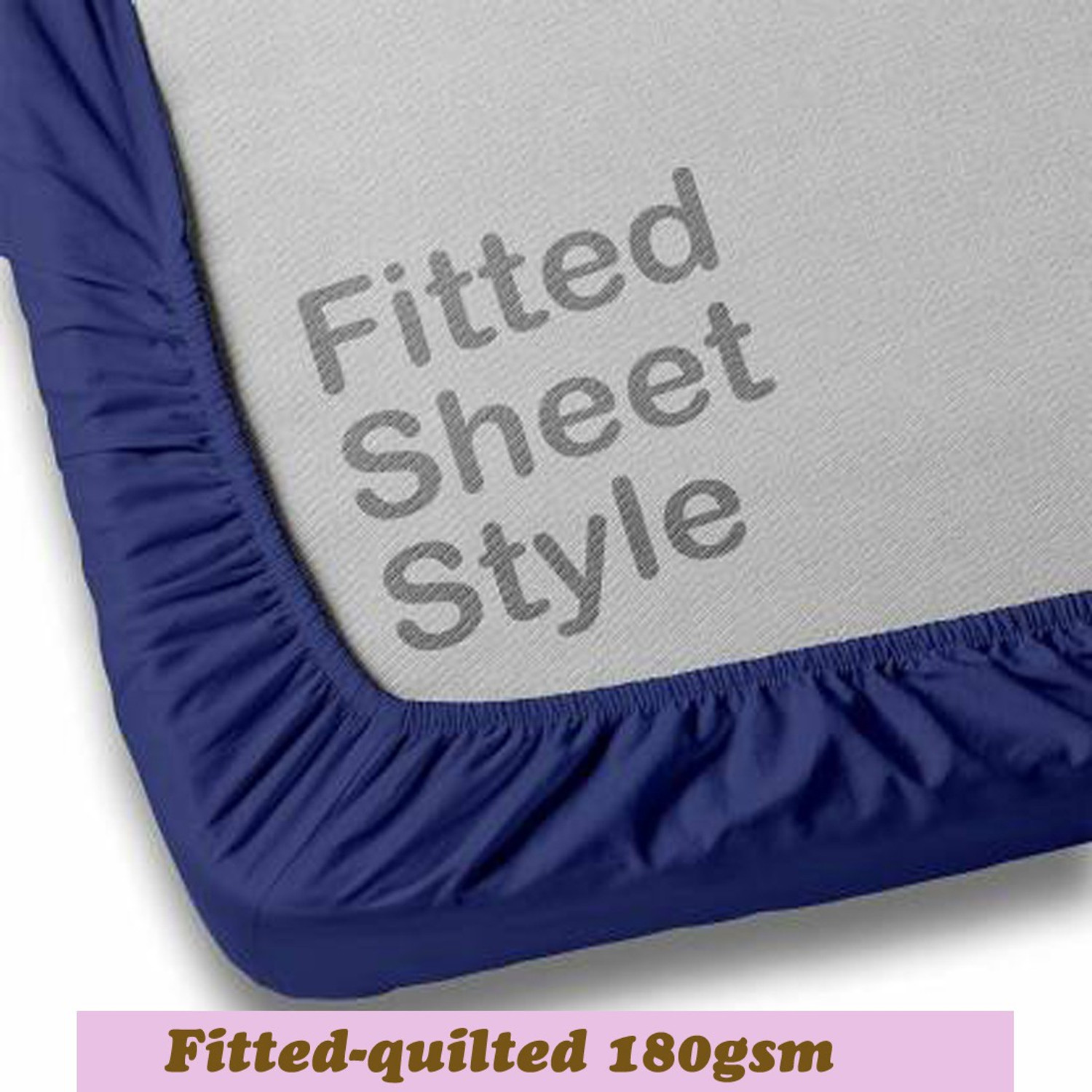 Image of CRAZY WORLD Double, Queen Size Fitted Micro Breathable, Stretchable, Waterproof Mattress Cover (198.12 cm x 152.4 cm, Blue)