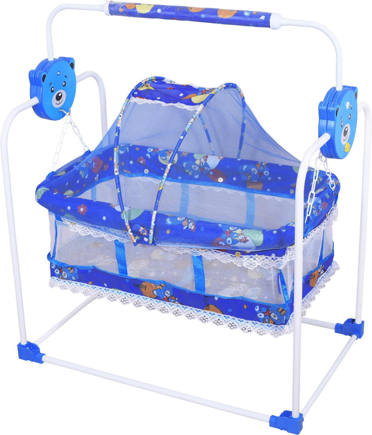 AMAKART Swing Cradle Jhula with Mosquito Net - Image 1