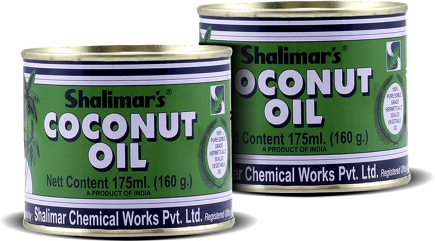 Image of SHALIMARS Coconut oil tin 500ml * 2 Coconut Oil (2 x 500 ml)