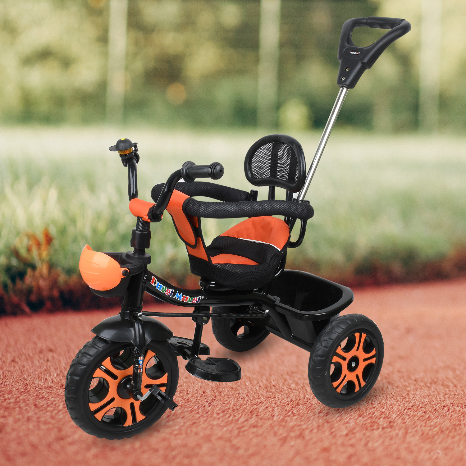 Image of Little lions Hyper Pro Orange Hyper 500 PRO Canopy /Plug N Play Trike /Baby Tricycle with Parental Control Tricycle (Orange)