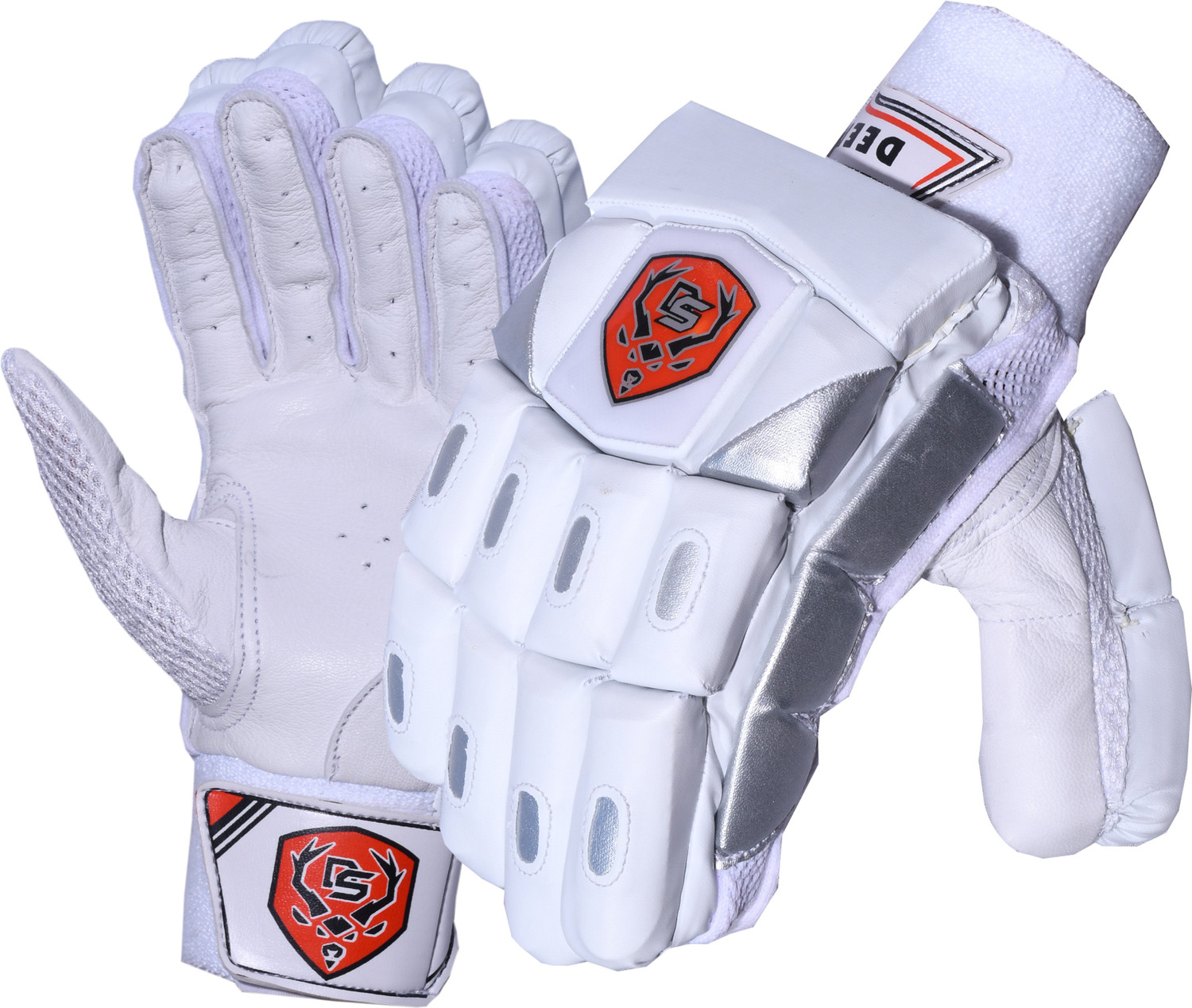 Image of D S SPORTS Prolite ( Youth) Batting Gloves (White, Red)