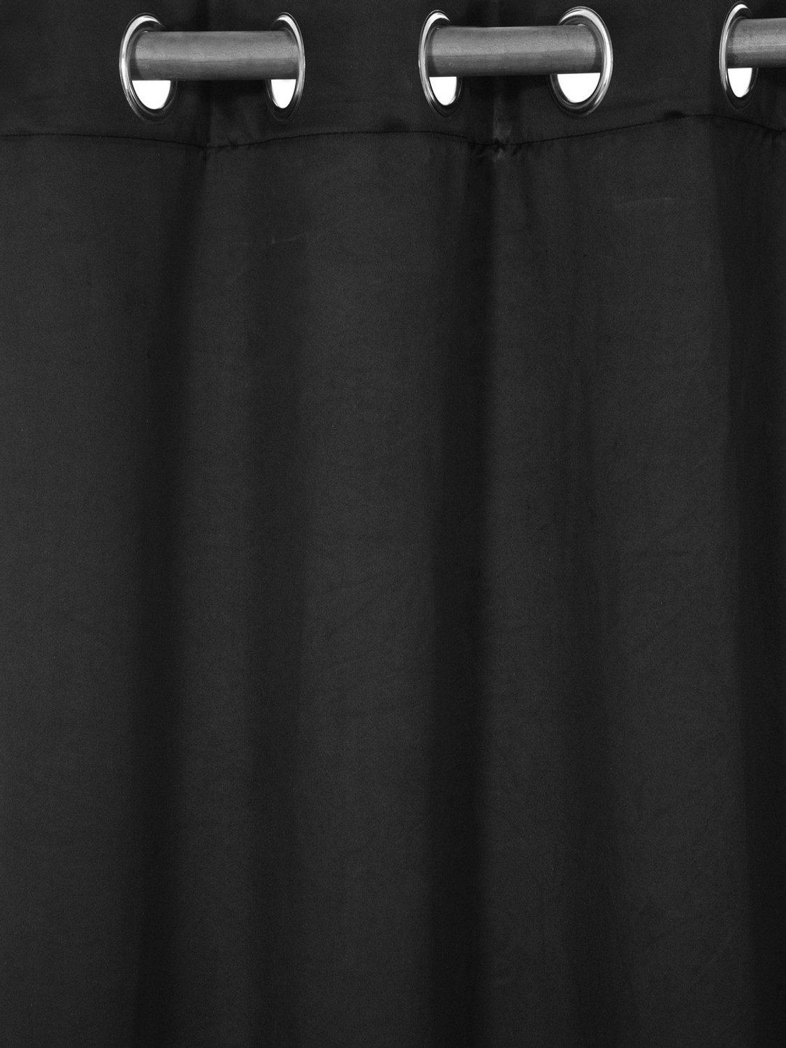 Image of Home Sizzler 275 cm (9 ft) Long Door Polyester Blackout Curtain Single Curtain (Black, Solid)