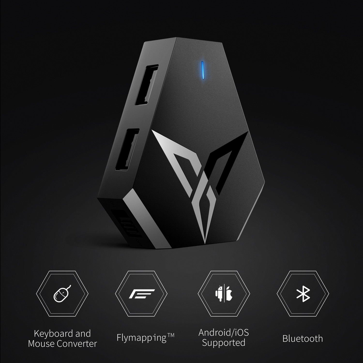 Image of Flydigi FeiZhi Q1 - Play Mobile Battle Royale Games with Keyboard & Mouse - Bluetooth (Black)