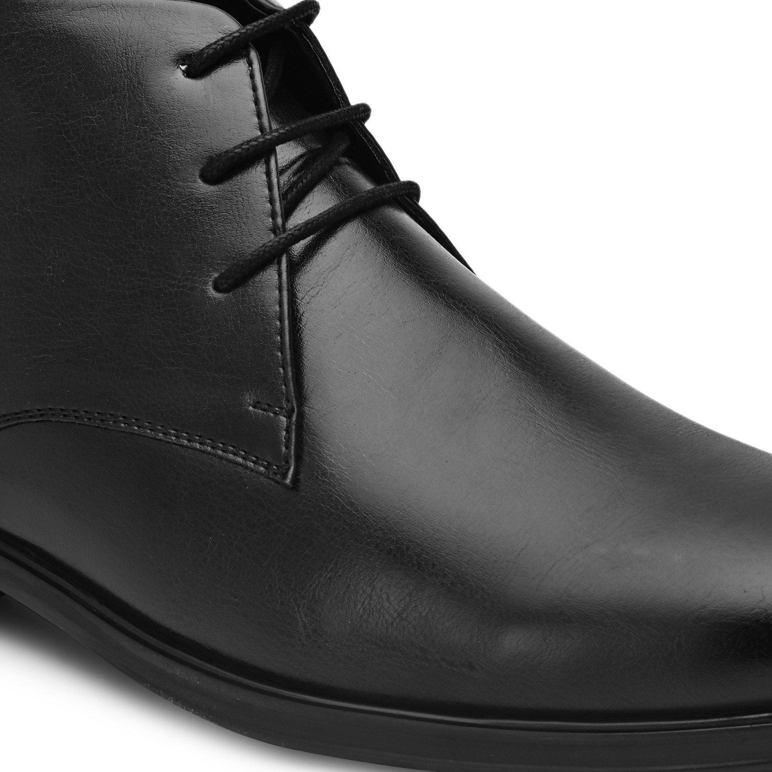 Image of SAN FRISSCO Lace-Up Boots for Men|Office Wear Formal Boots For Men|Comfortable Trending Lace Up For Men (Black , 9)